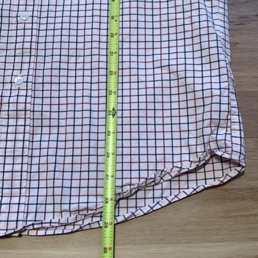 J Crew Classic Secret Wash Button Down Collared Checkered Shirt Men’s M